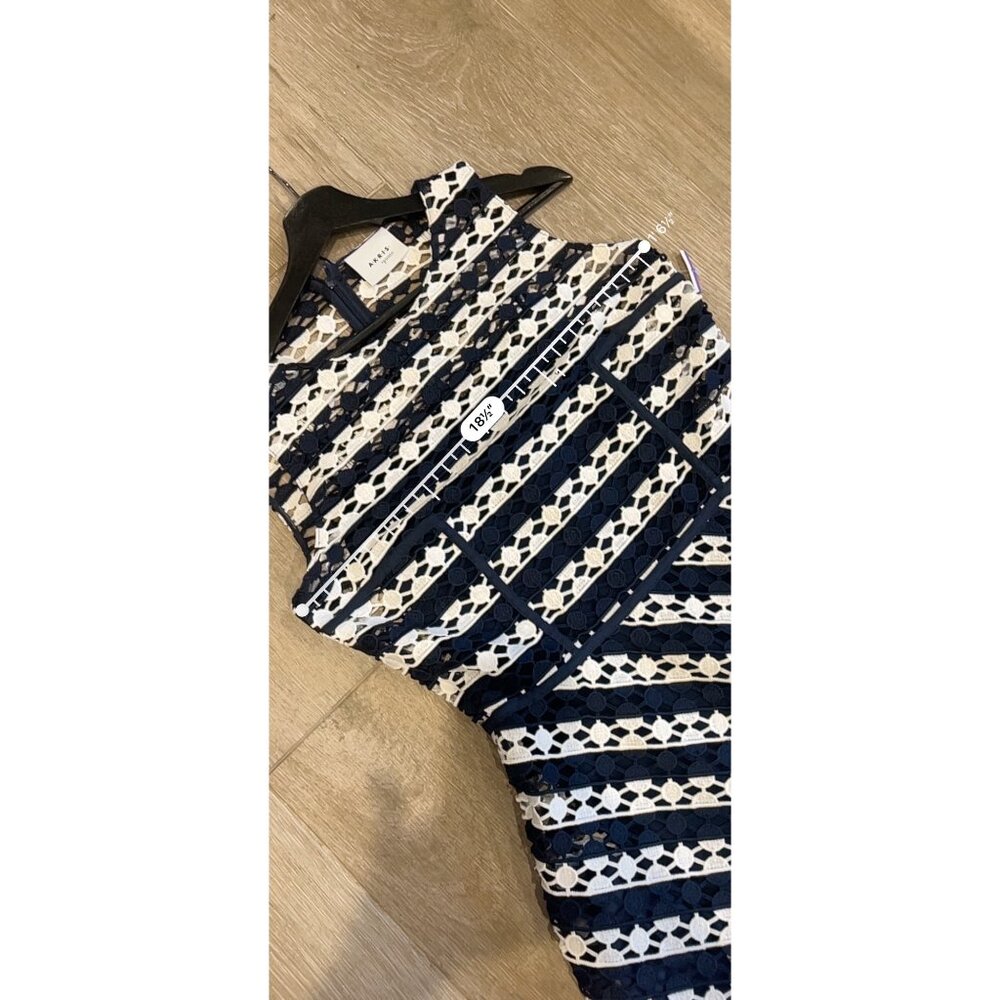 Akris punto Striped Guipure Lace Maxi Dress size 8 - Picture 10 of 13